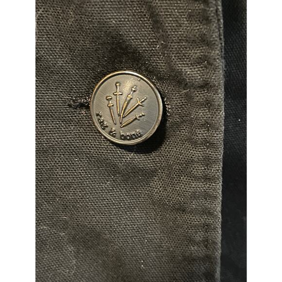 rag & bone Nancy Fitted Cotton Blazer Black Size 2 - Picture 7 of 11